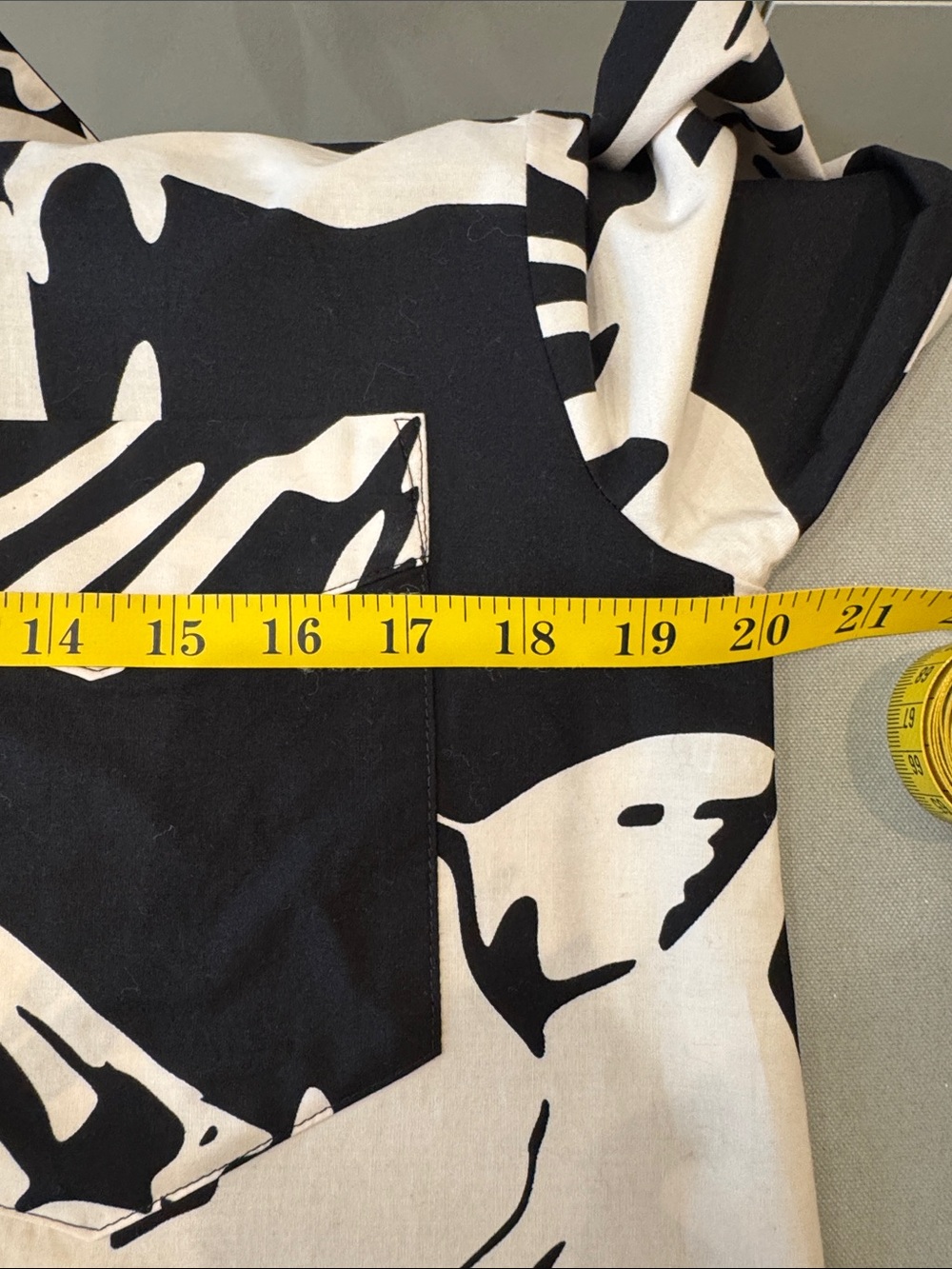 Anthropologie Maeve Black and Cream Graphic Button-Up Dress size small - Picture 8 of 8